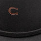 Black hat with brown horseshoe emblem
