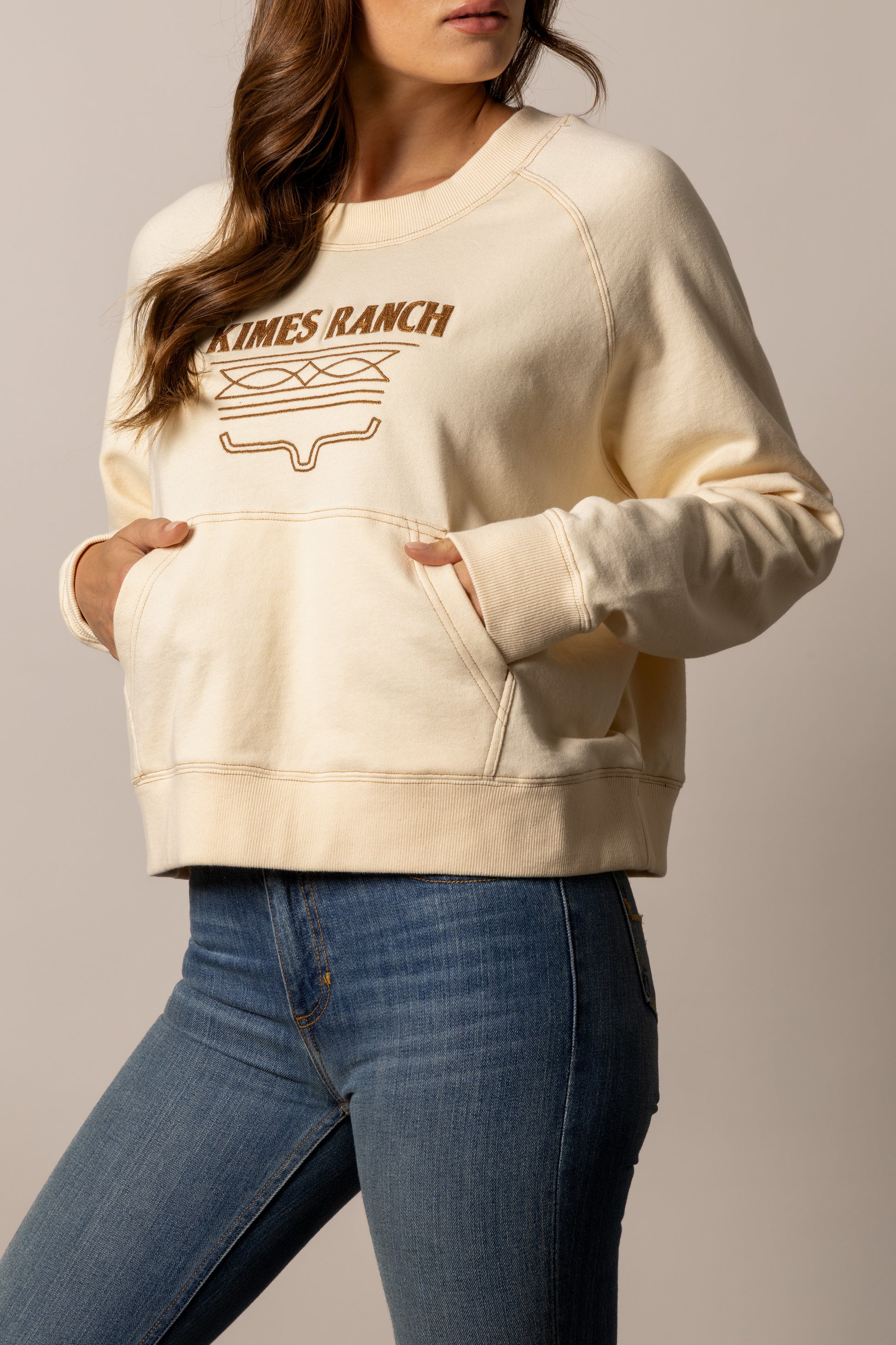 Grimes Ranch sweatshirt on woman, unnamed-314