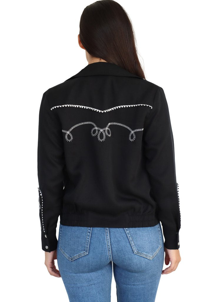 H Bar C Bolero Women's Jacket in Black and White