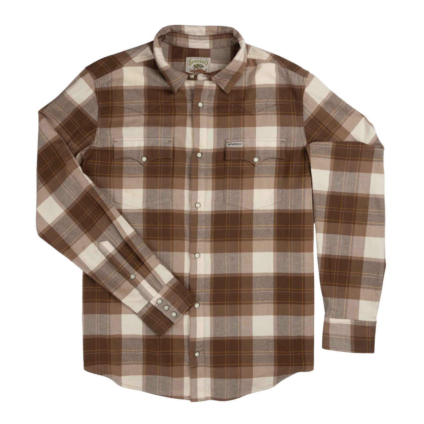 Sendero Durango Flannel Pearl Snap Western Shirt Bourbon Cowgirl