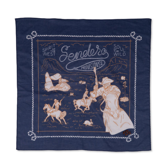 Sendero Provisions bandana with cowboy illustration