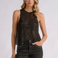 Metallic Mesh Tank Top by Elan