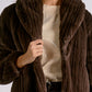 Faux Fur Jacket by Elan - Espresso