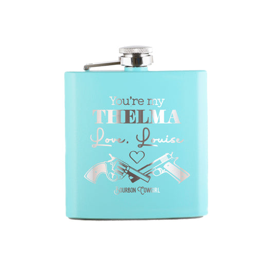 Teal Thelma & Louise flask