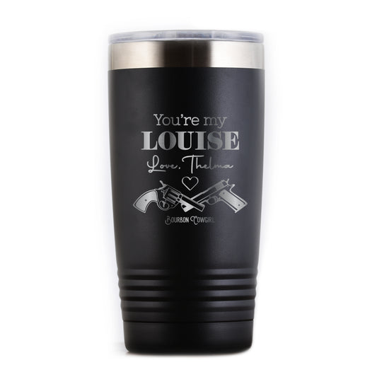 Black My Louise tumbler with guns