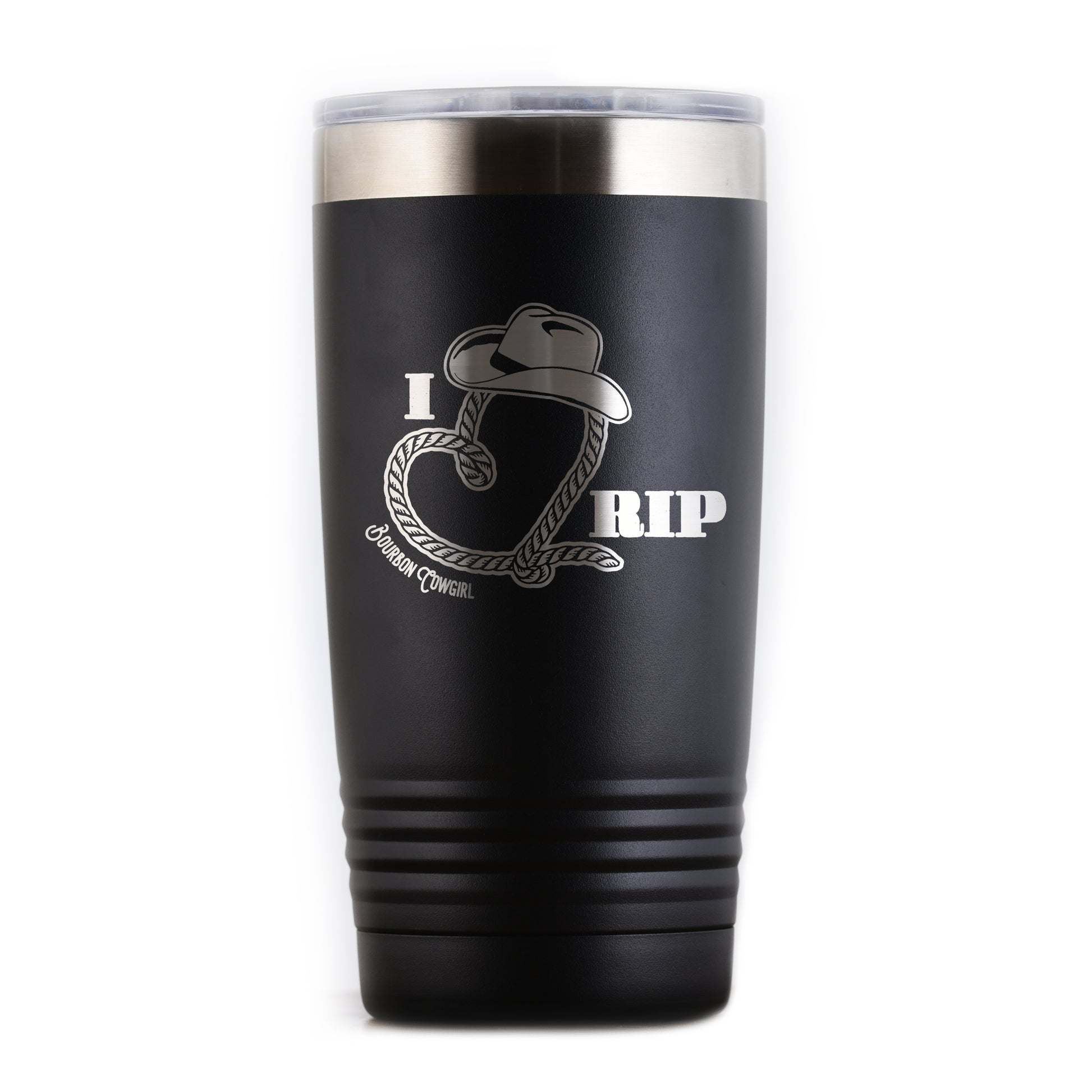 Black I ❤️ Rip Tumbler