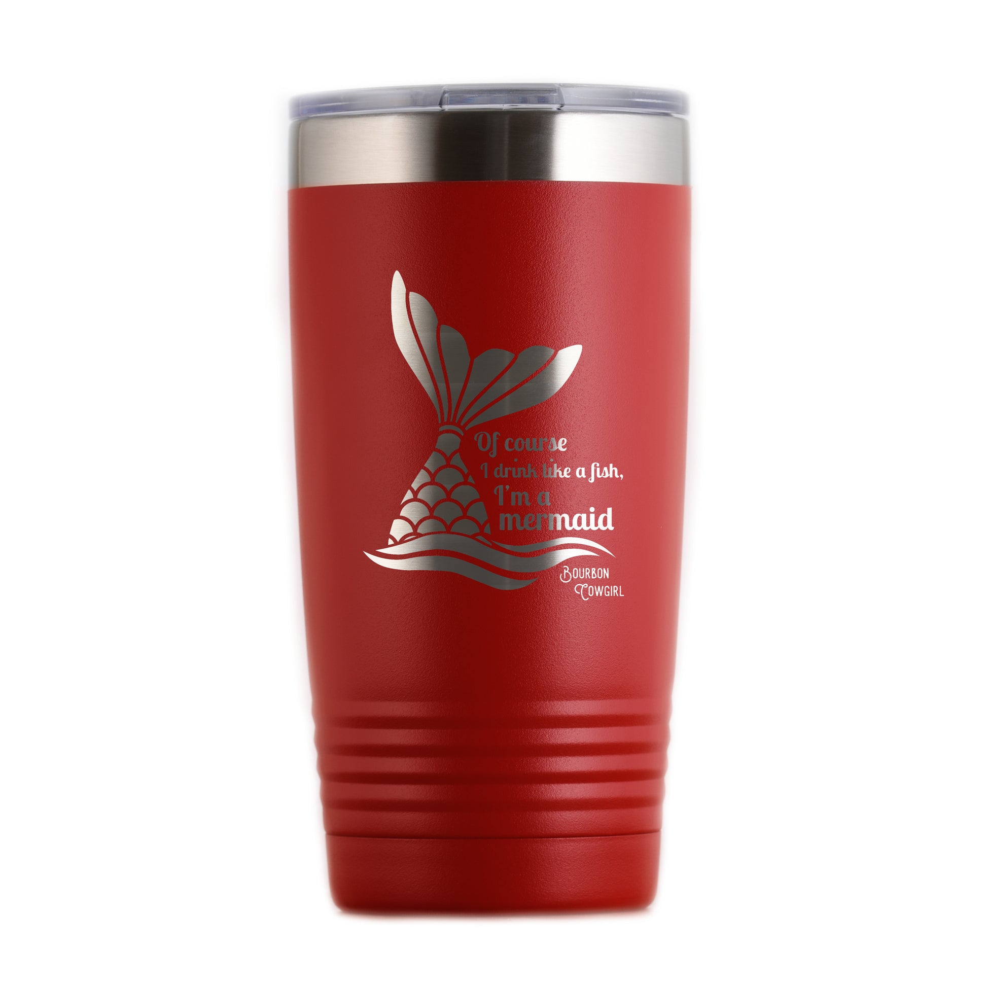 Red mermaid tumbler