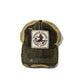 BCBlackHat296 - Distressed Bourbon Cowgirl trucker hat