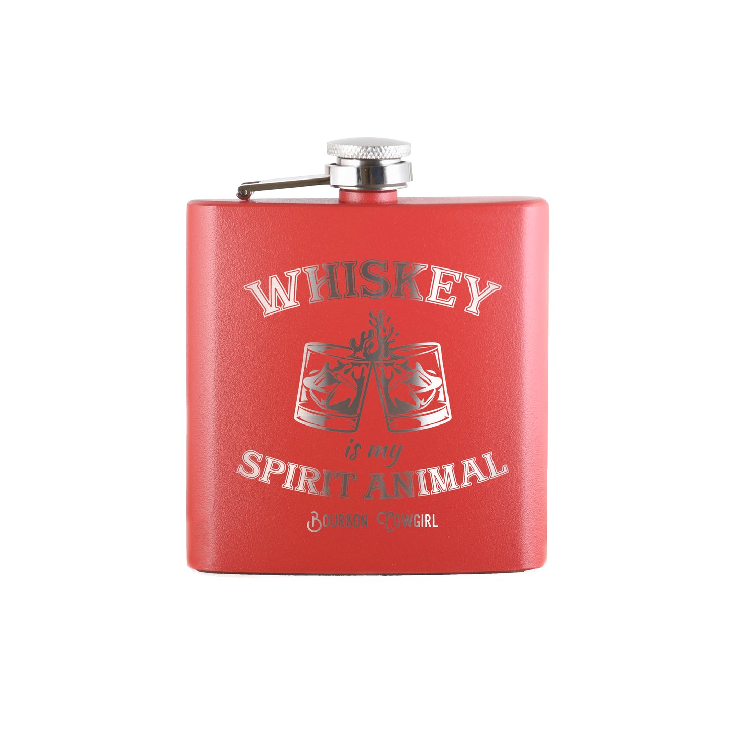 Red Whiskey Spirit Animal Flask
